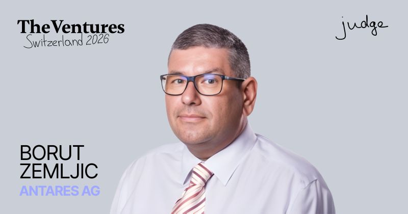 إعلان The Ventures Switzerland 2026 عن تعيين Borut Zemljic عضواً في لجنة التحكيم