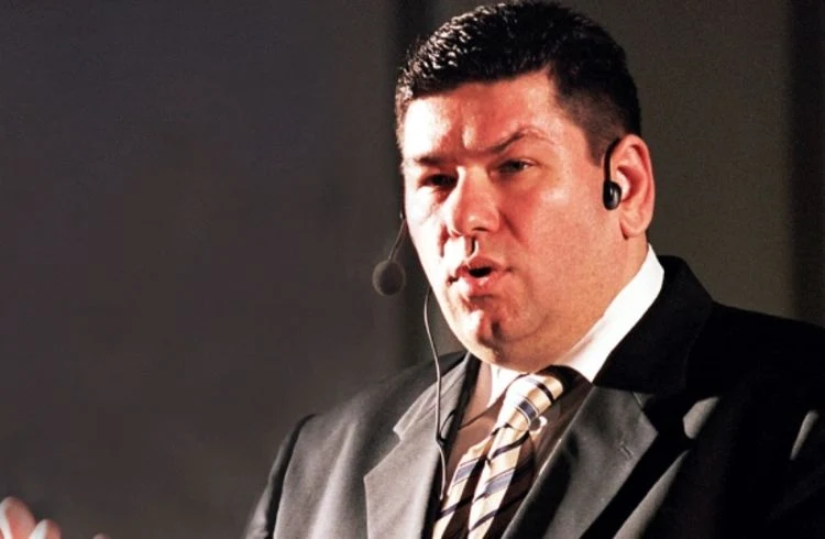 Borut Zemljic speaking at a business event, archive photograph from 2009